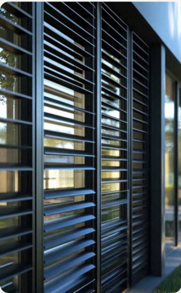 Horizontal façade screening
